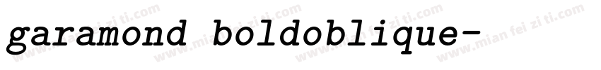 garamond boldoblique字体转换